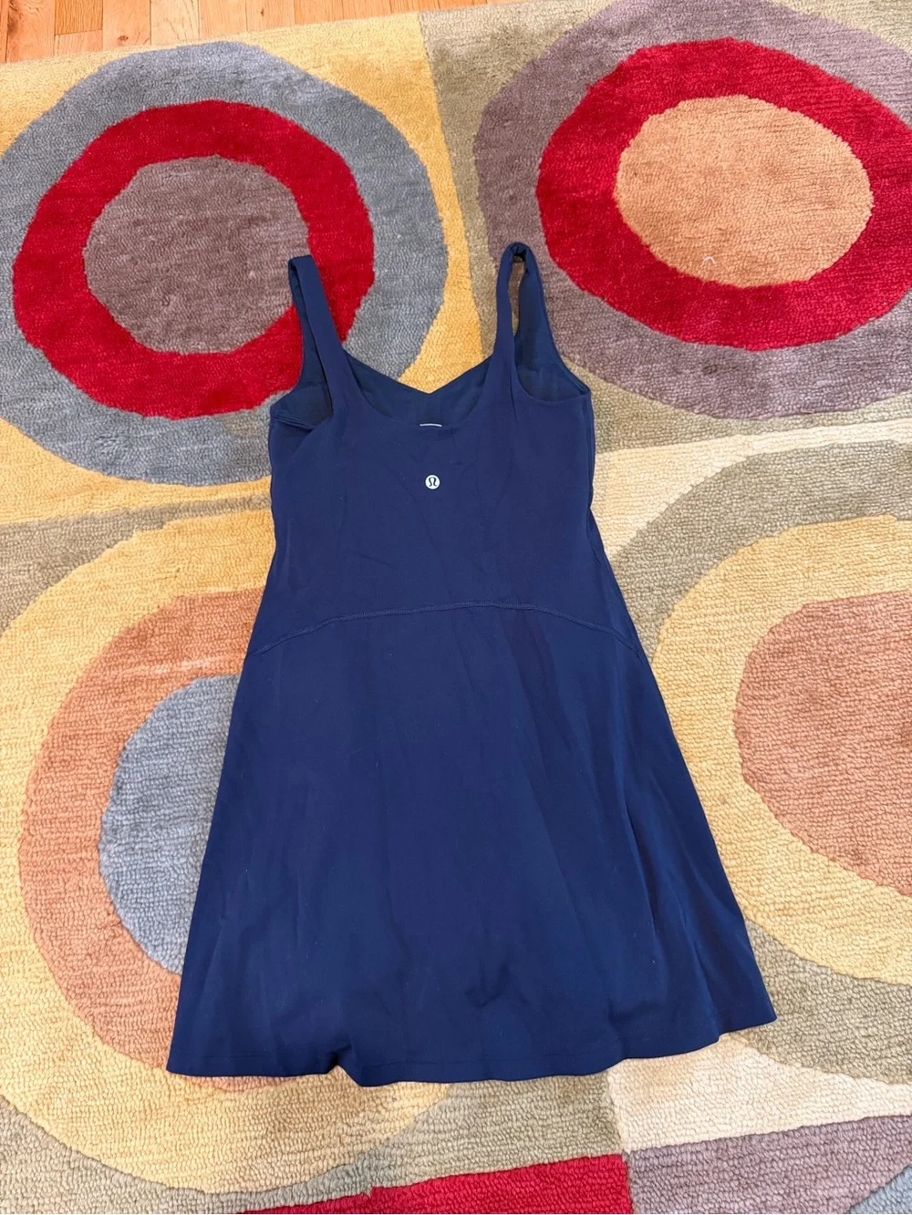 Lululemon Align Dress Navy Blue Built in Bra & Shorts Nulu Size 4 Runs Small
